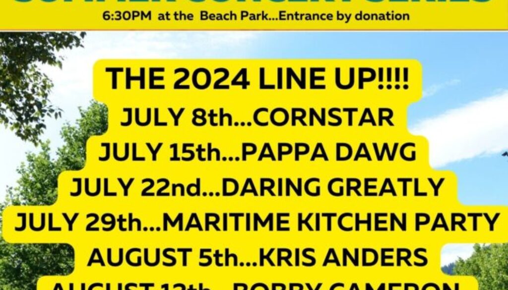 Music in the Park poster 2024