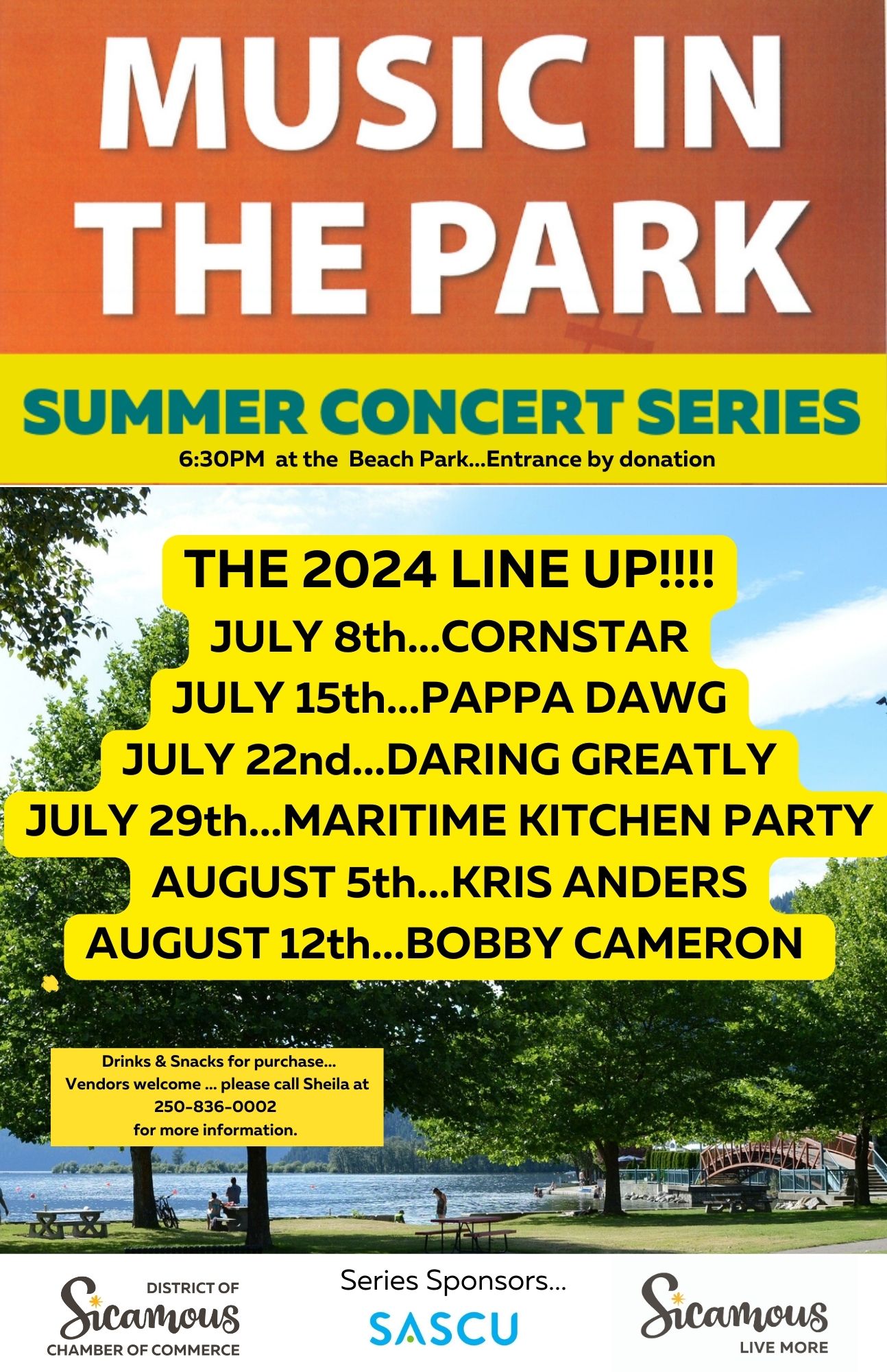 2024 Music in the Park line up!