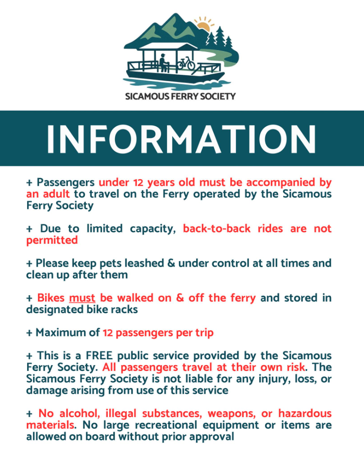 Ferry Sicamous Rules
